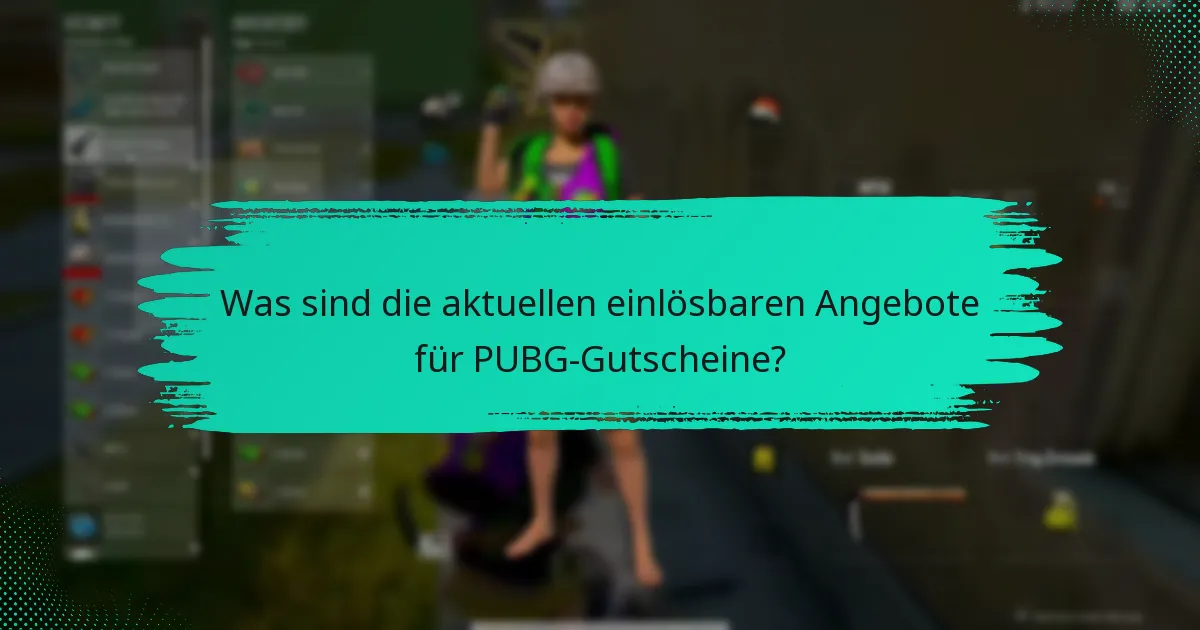 Wie kann ich PUBG-Gutscheine effektiv nutzen?