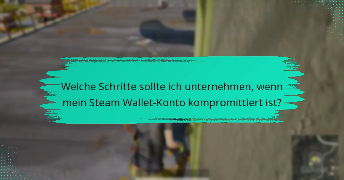 Welche Schritte sollte ich unternehmen, wenn mein Steam Wallet-Konto kompromittiert ist?