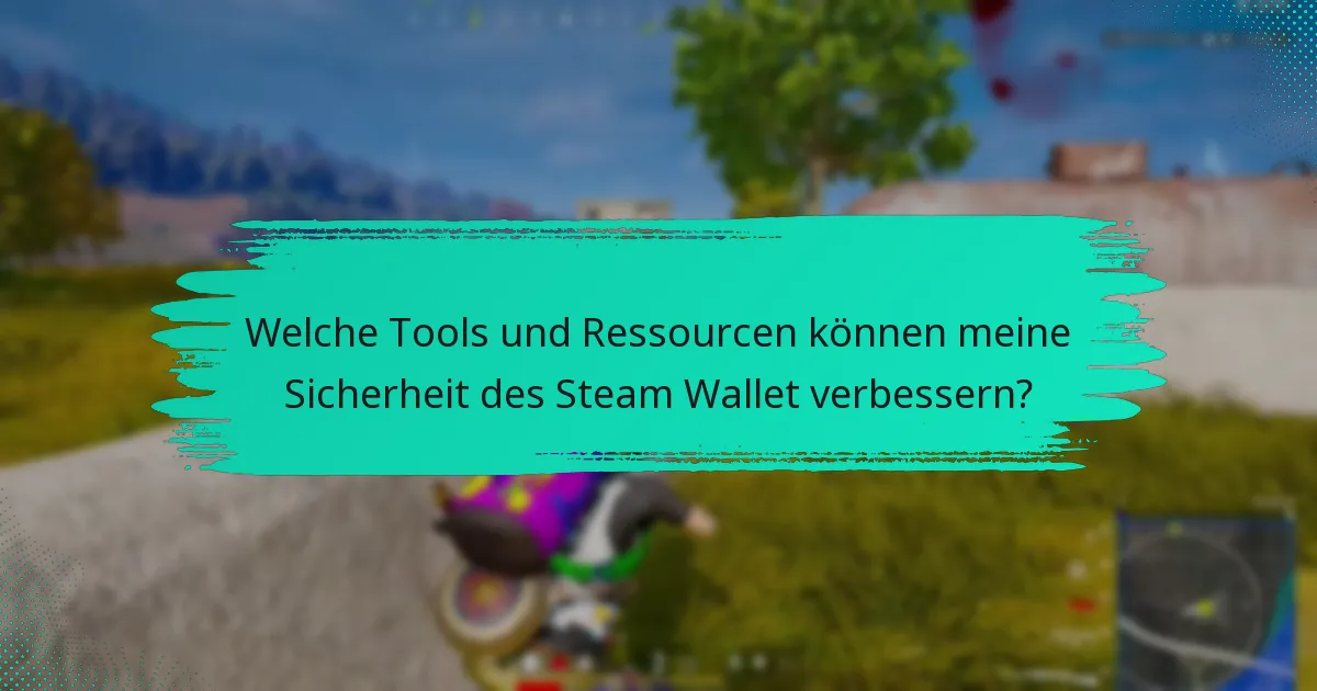 Welche Tools und Ressourcen können meine Sicherheit des Steam Wallet verbessern?